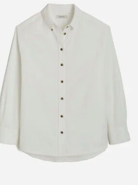 Madewell Cream Button-Down Casual Shirt